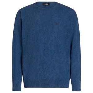 Etro Textured C-Neck Wool Sweater With Ribbed Detail - NWT